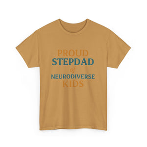 Proud Stepdad of Neurodiverse Kids - Heavy Cotton Tee - Unisex
