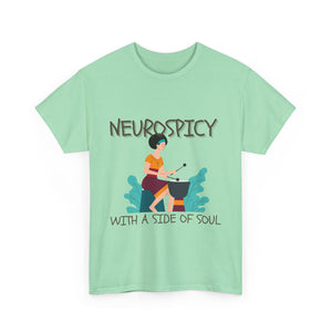 Neurospicy with a Touch of Soul - Heavy Cotton Tee - Unisex