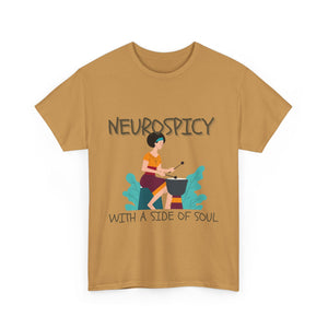 Neurospicy with a Touch of Soul - Heavy Cotton Tee - Unisex
