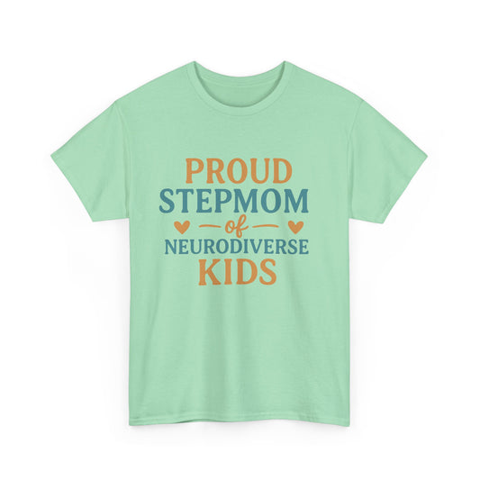 Proud Stepmom of Neurodiverse Kids - Heavy Cotton Tee - Unisex