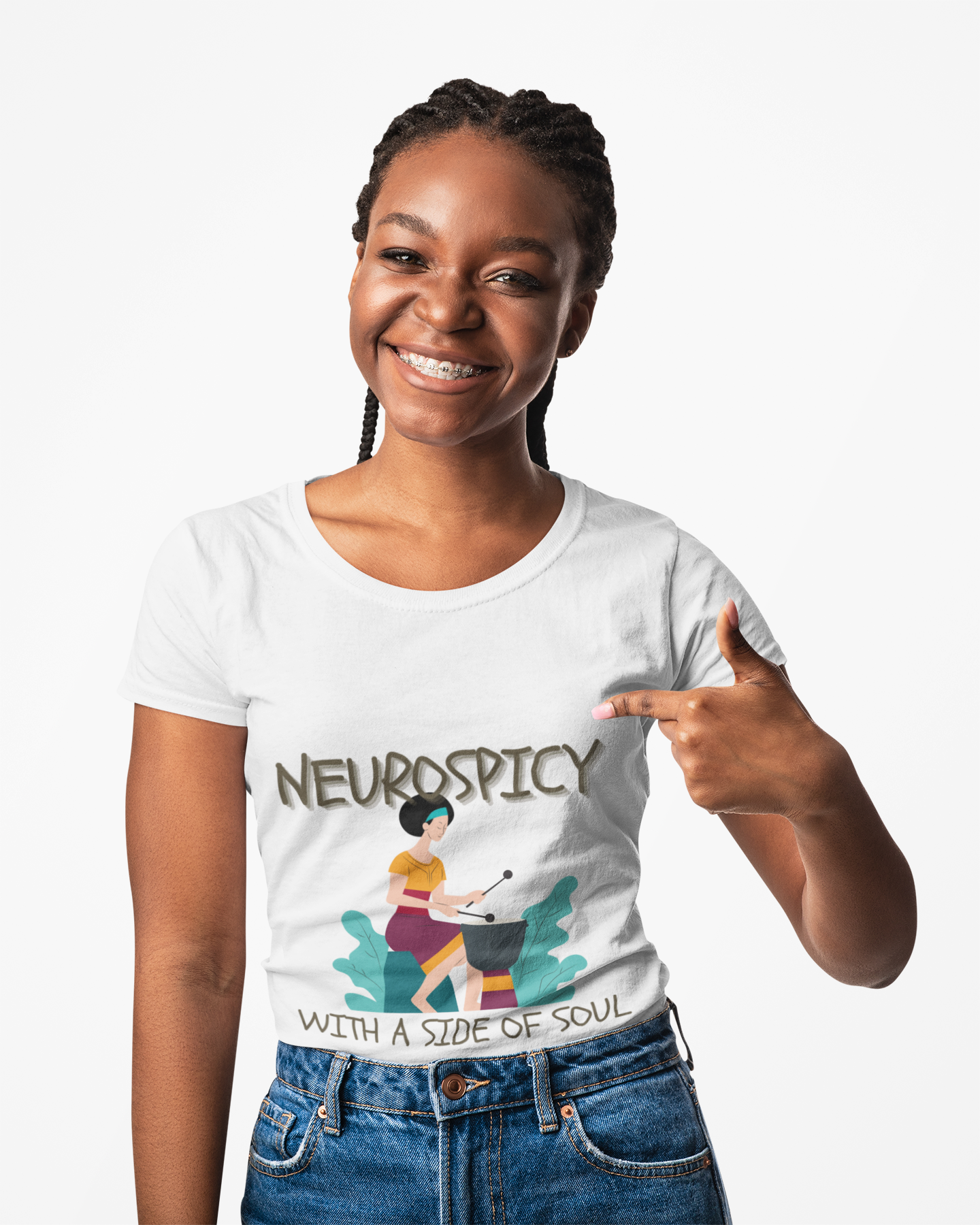 Neurospicy with a Touch of Soul - Heavy Cotton Tee - Unisex