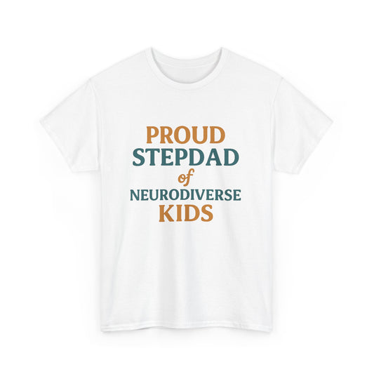 Proud Stepdad of Neurodiverse Kids - Heavy Cotton Tee - Unisex