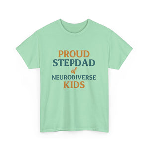 Proud Stepdad of Neurodiverse Kids - Heavy Cotton Tee - Unisex