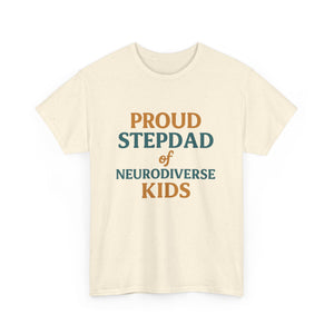 Proud Stepdad of Neurodiverse Kids - Heavy Cotton Tee - Unisex