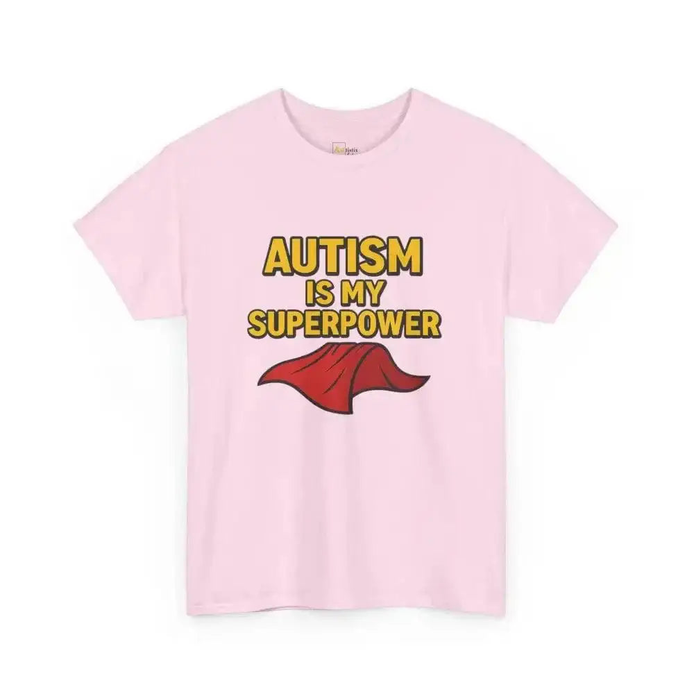 Autism is My Superpower - Heavy Cotton Tee - Unisex - Light Pink / S - T-Shirt