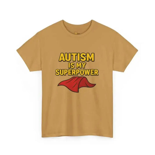 Autism is My Superpower - Heavy Cotton Tee - Unisex - Old Gold / S - T-Shirt
