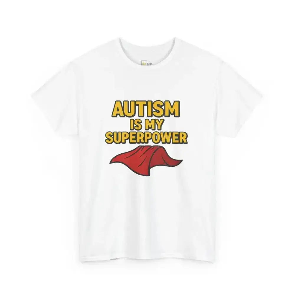 Autism is My Superpower - Heavy Cotton Tee - Unisex - White / S - T-Shirt