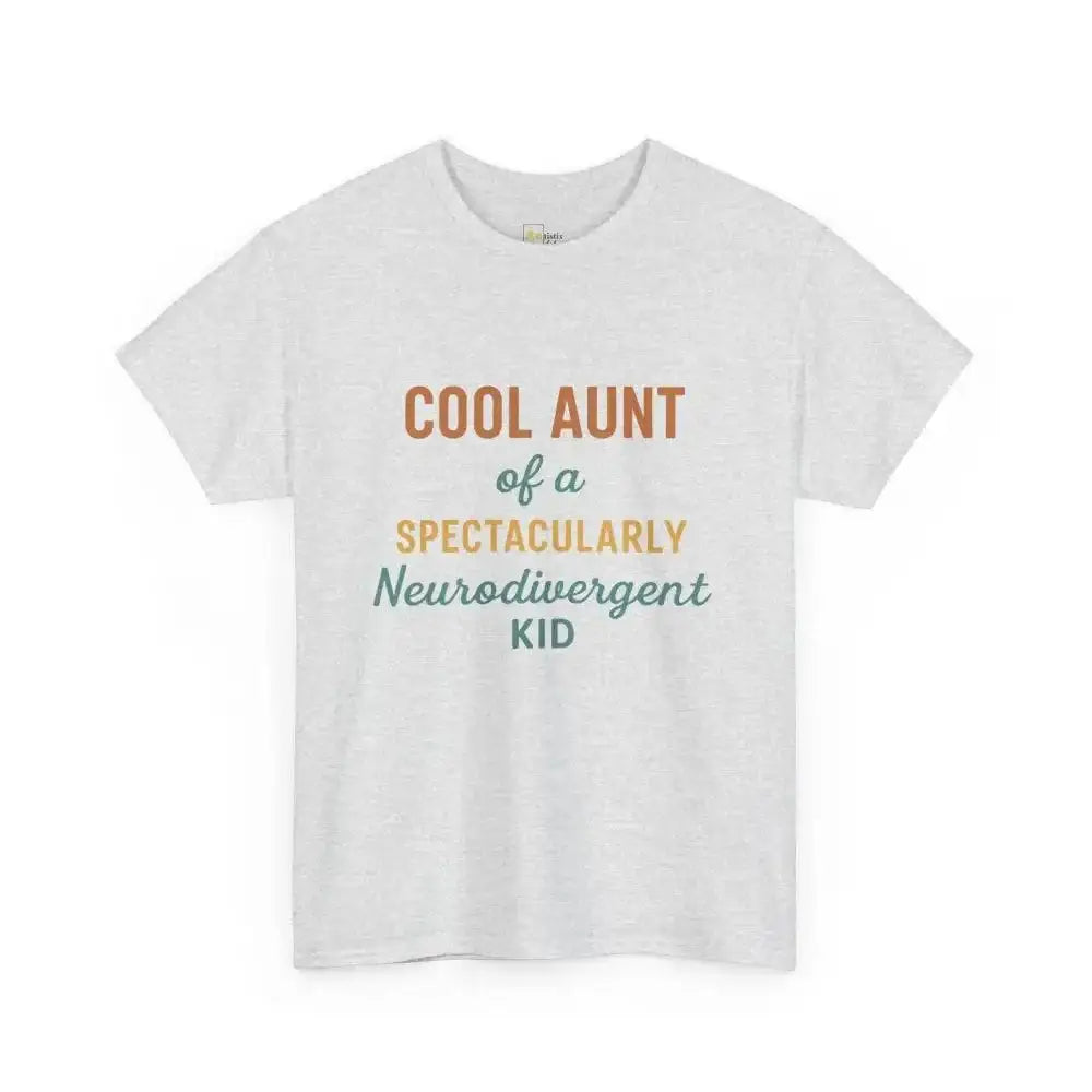 Cool Aunt of Neurodivergent Kid - Heavy Cotton Tee - Unisex - Ash / S - T-Shirt