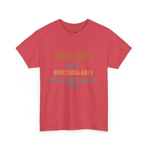 Cool Aunt of Neurodivergent Kid - Heavy Cotton Tee - Unisex - Heather Red / S - T-Shirt