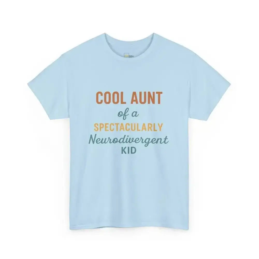 Cool Aunt of Neurodivergent Kid - Heavy Cotton Tee - Unisex - Light Blue / S - T-Shirt