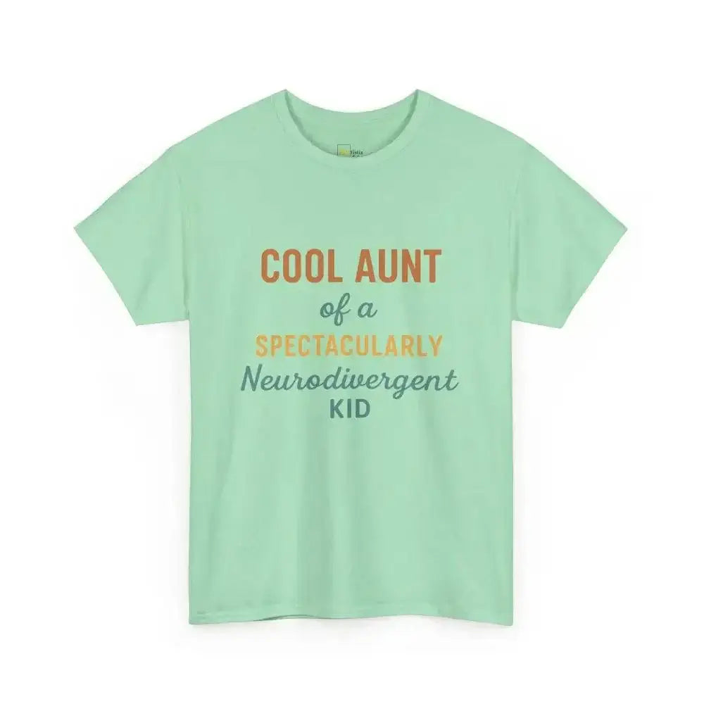 Cool Aunt of Neurodivergent Kid - Heavy Cotton Tee - Unisex - Mint Green / S - T-Shirt