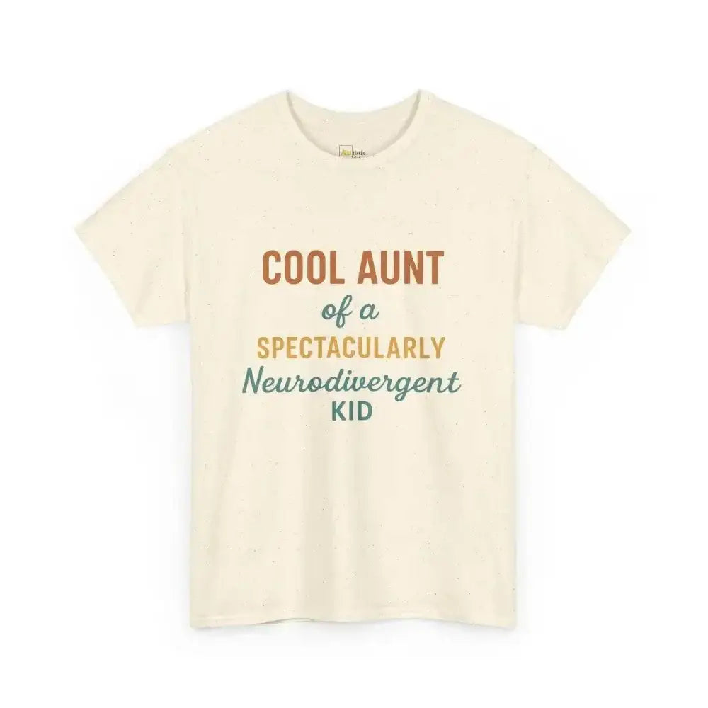 Cool Aunt of Neurodivergent Kid - Heavy Cotton Tee - Unisex - Natural / S - T-Shirt