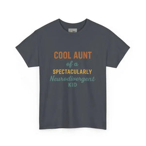 Cool Aunt of Neurodivergent Kid - Heavy Cotton Tee - Unisex - Tweed / S - T-Shirt