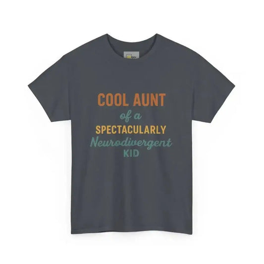 Cool Aunt of Neurodivergent Kid - Heavy Cotton Tee - Unisex - Tweed / S - T-Shirt