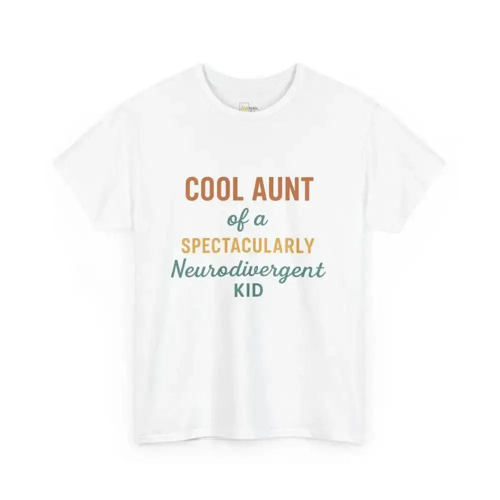 Cool Aunt of Neurodivergent Kid - Heavy Cotton Tee - Unisex - White / S - T-Shirt