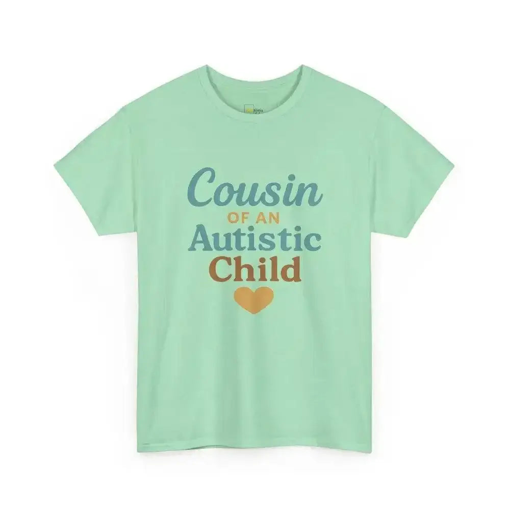 Cousin of an Autistic Child - Heavy Cotton Tee - Unisex - Mint Green / S - T-Shirt