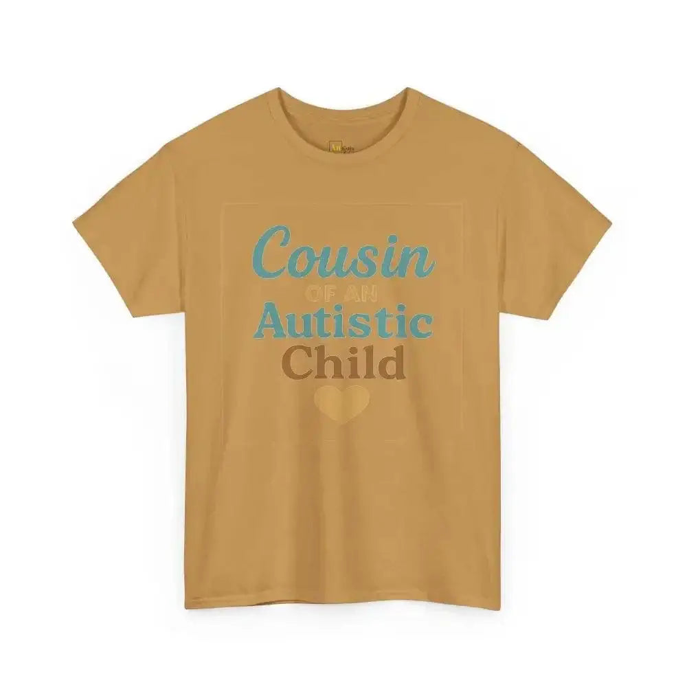 Cousin of an Autistic Child - Heavy Cotton Tee - Unisex - Old Gold / S - T-Shirt