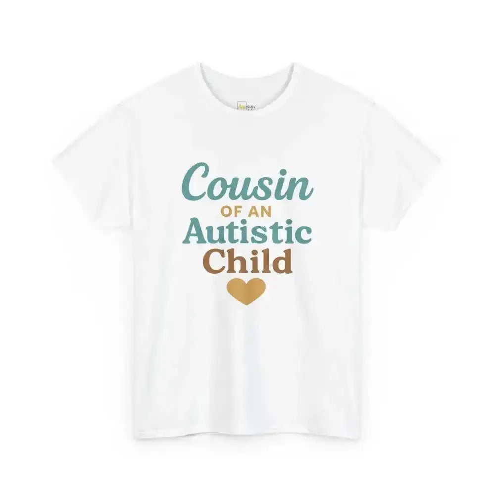 Cousin of an Autistic Child - Heavy Cotton Tee - Unisex - White / S - T-Shirt