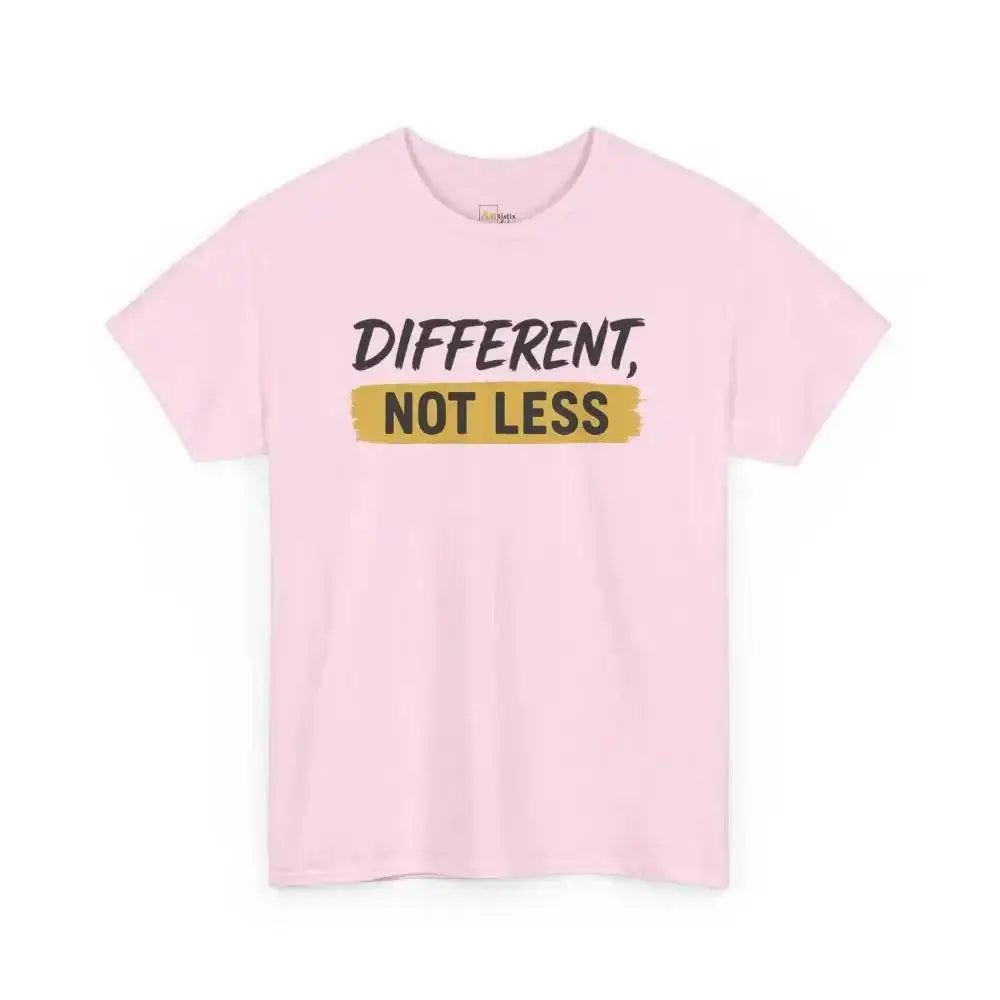 Different Not Less - Heavy Cotton Tee - Unisex - Light Pink / S - T-Shirt