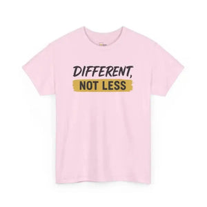 Different Not Less - Heavy Cotton Tee - Unisex - Light Pink / S - T-Shirt