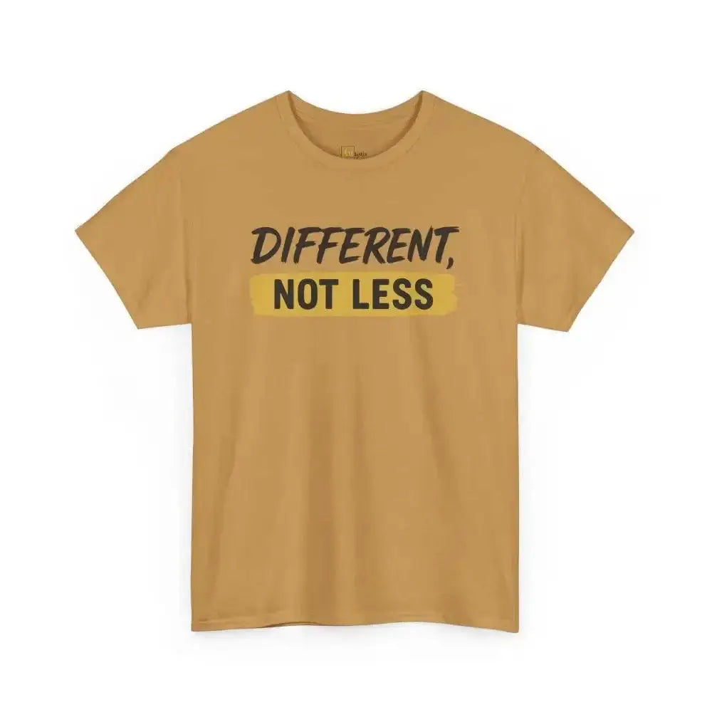 Different Not Less - Heavy Cotton Tee - Unisex - Old Gold / S - T-Shirt