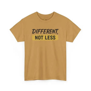 Different Not Less - Heavy Cotton Tee - Unisex - Old Gold / S - T-Shirt
