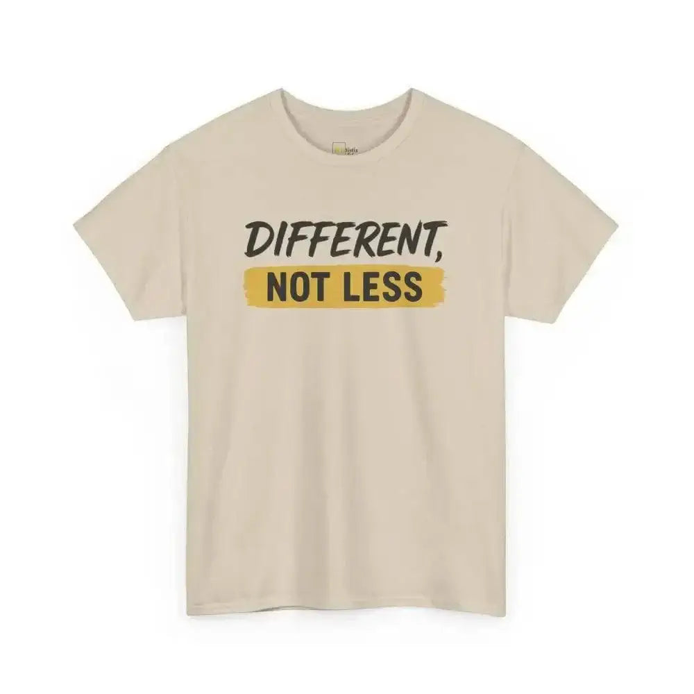 Different Not Less - Heavy Cotton Tee - Unisex - Sand / S - T-Shirt