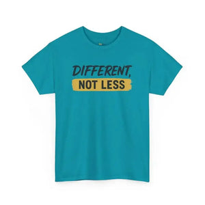 Different Not Less - Heavy Cotton Tee - Unisex - Tropical Blue / S - T-Shirt