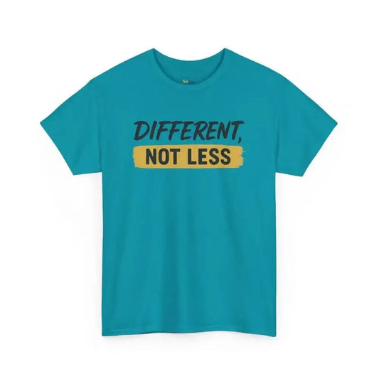 Different Not Less - Heavy Cotton Tee - Unisex - Tropical Blue / S - T-Shirt