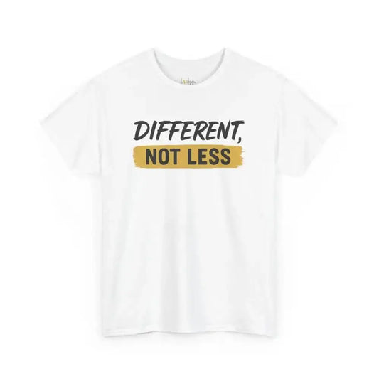 Different Not Less - Heavy Cotton Tee - Unisex - White / S - T-Shirt
