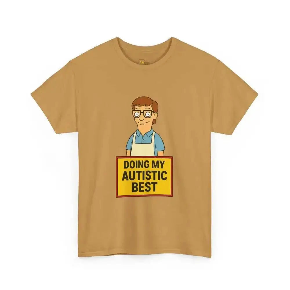 Doing My Autistic Best - Heavy Cotton Tee - Unisex - Old Gold / S - T-Shirt