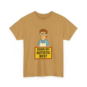 Doing My Autistic Best - Heavy Cotton Tee - Unisex - Old Gold / S - T-Shirt