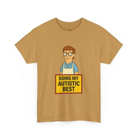 Doing My Autistic Best - Heavy Cotton Tee - Unisex - Old Gold / S - T-Shirt
