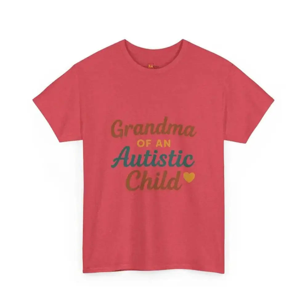 Grandma of an Autistic Child - Heavy Cotton Tee - Unisex - Heather Red / S - T-Shirt
