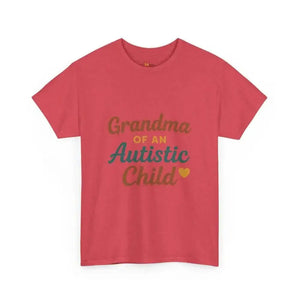 Grandma of an Autistic Child - Heavy Cotton Tee - Unisex - Heather Red / S - T-Shirt