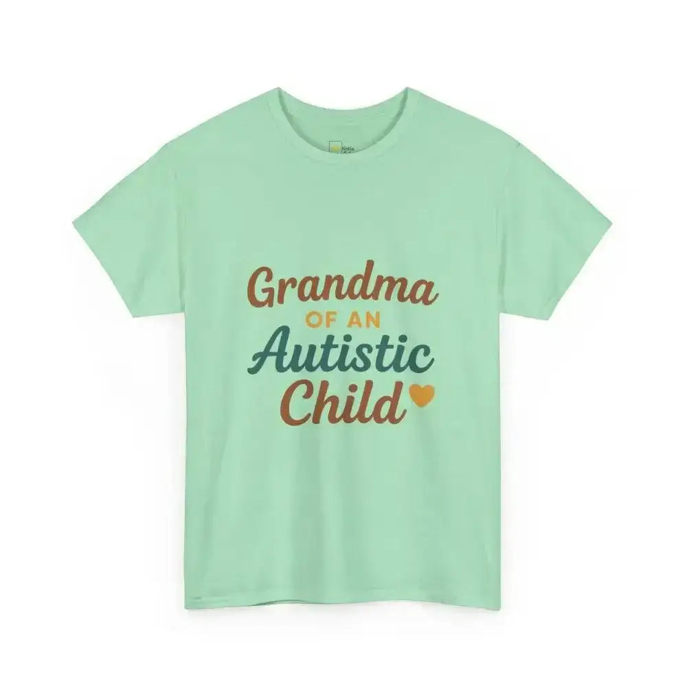 Grandma of an Autistic Child - Heavy Cotton Tee - Unisex - Mint Green / S - T-Shirt