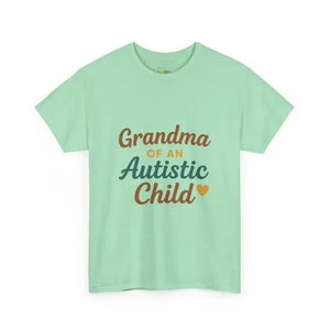 Grandma of an Autistic Child - Heavy Cotton Tee - Unisex - Mint Green / S - T-Shirt