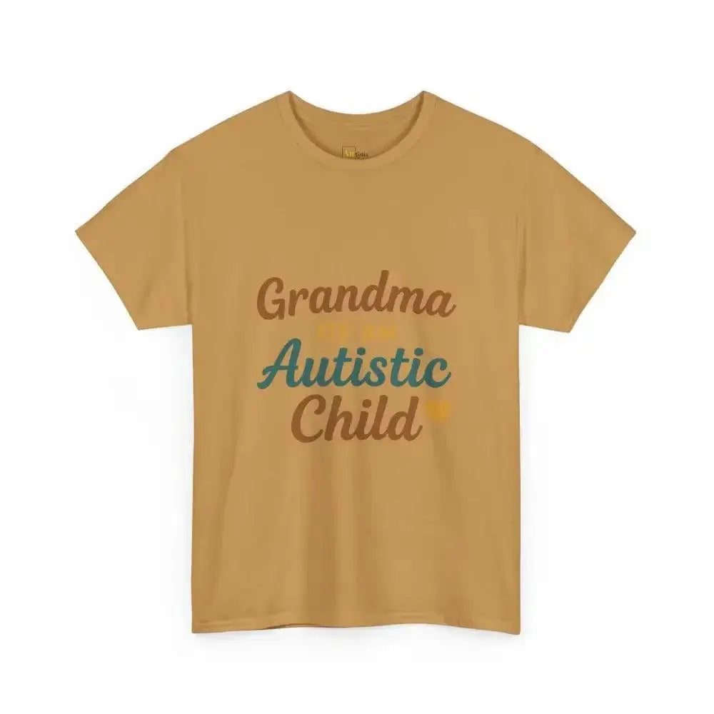Grandma of an Autistic Child - Heavy Cotton Tee - Unisex - Old Gold / S - T-Shirt