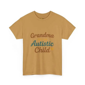 Grandma of an Autistic Child - Heavy Cotton Tee - Unisex - Old Gold / S - T-Shirt