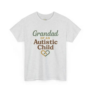 Grandpa of an Autistic Child - Heavy Cotton Tee - Unisex - Ash / S - T-Shirt