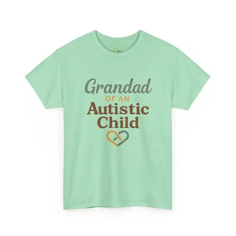 Grandpa of an Autistic Child - Heavy Cotton Tee - Unisex - Mint Green / S - T-Shirt
