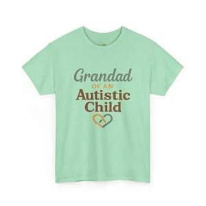 Grandpa of an Autistic Child - Heavy Cotton Tee - Unisex - Mint Green / S - T-Shirt