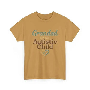 Grandpa of an Autistic Child - Heavy Cotton Tee - Unisex - Old Gold / S - T-Shirt