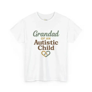 Grandpa of an Autistic Child - Heavy Cotton Tee - Unisex - White / S - T-Shirt