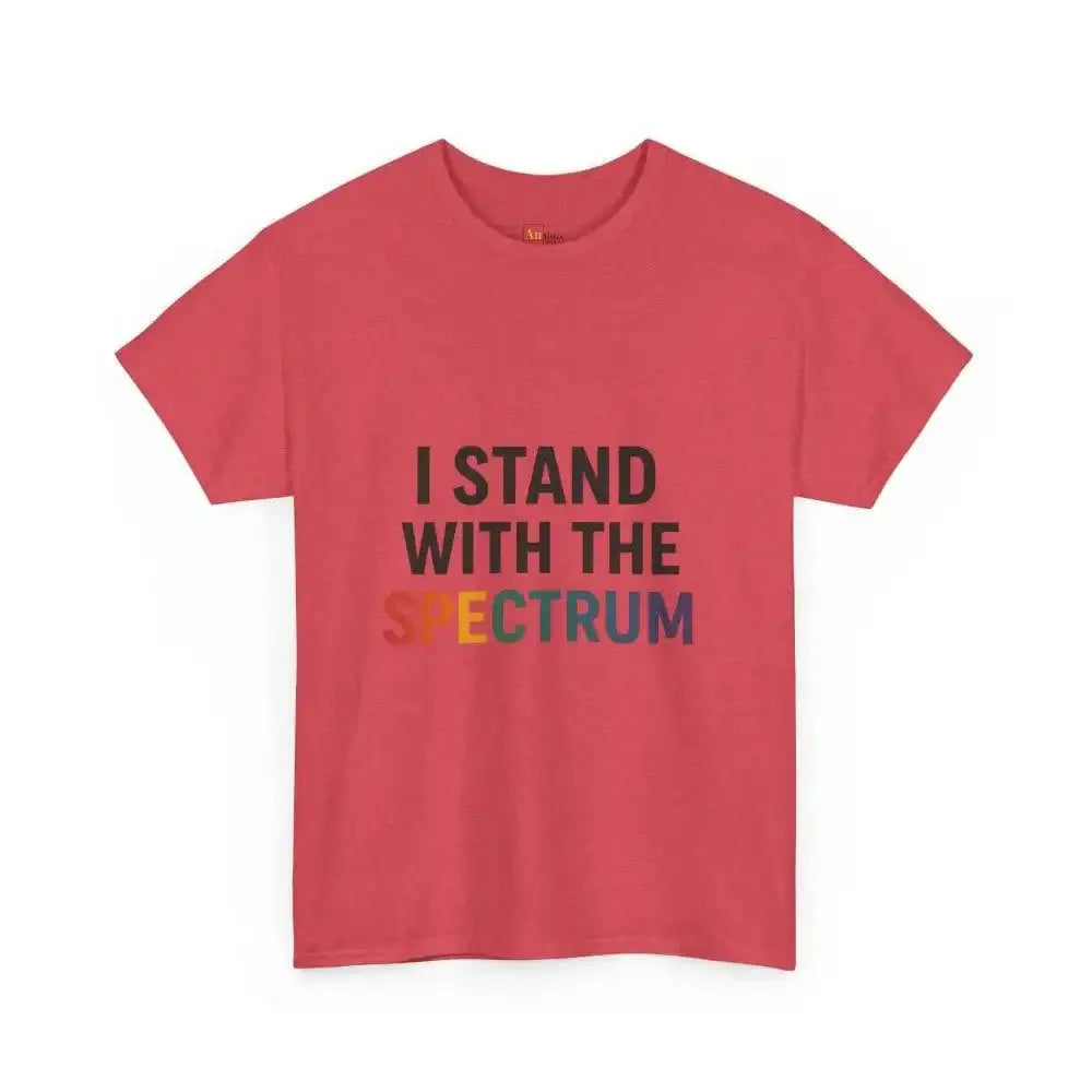 I Stand with the Spectrum - Heavy Cotton Tee - Unisex - Heather Red / S - T-Shirt