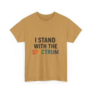 I Stand with the Spectrum - Heavy Cotton Tee - Unisex - Old Gold / S - T-Shirt