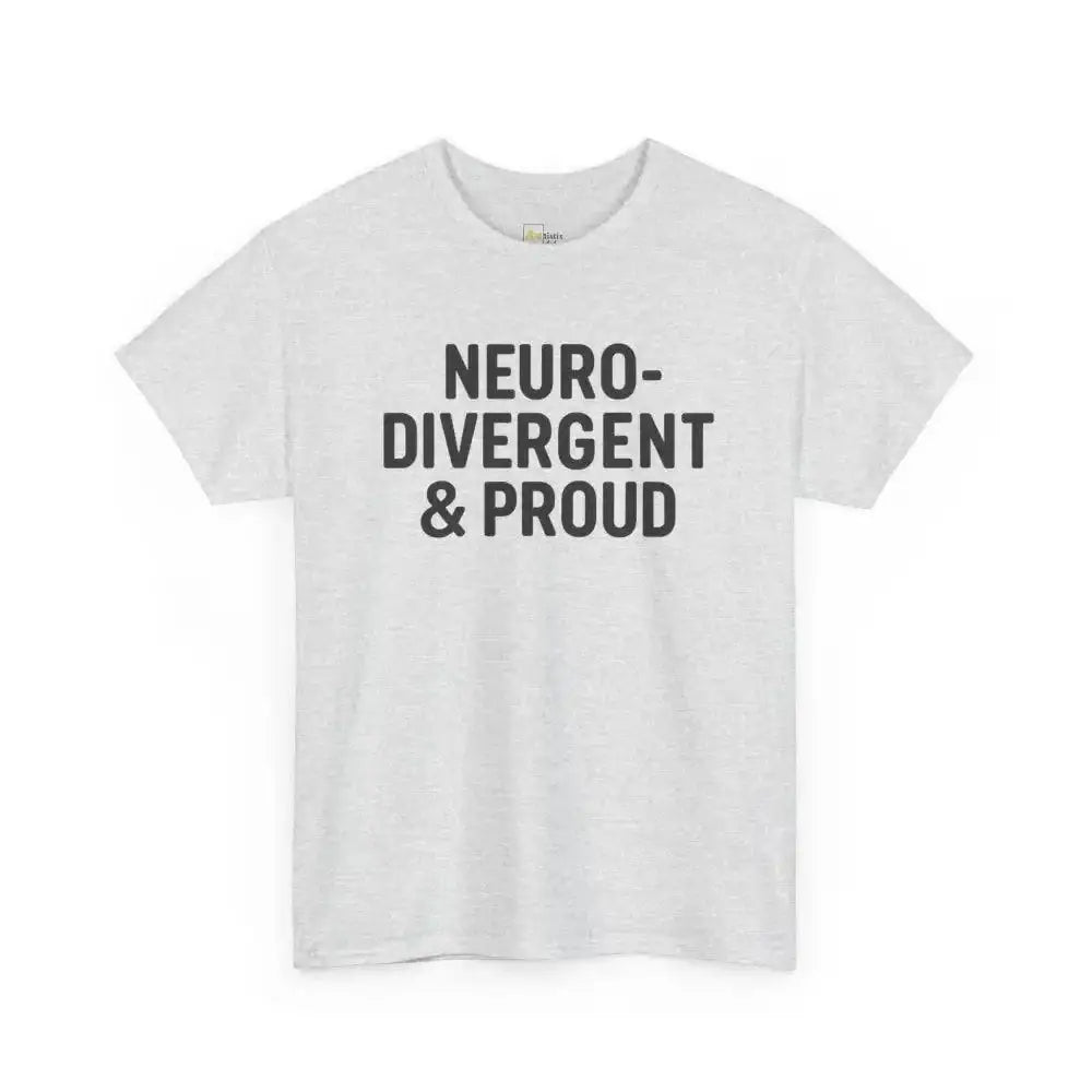 Neurodivergent & Proud - Heavy Cotton Tee - Unisex - Ash / S - T-Shirt