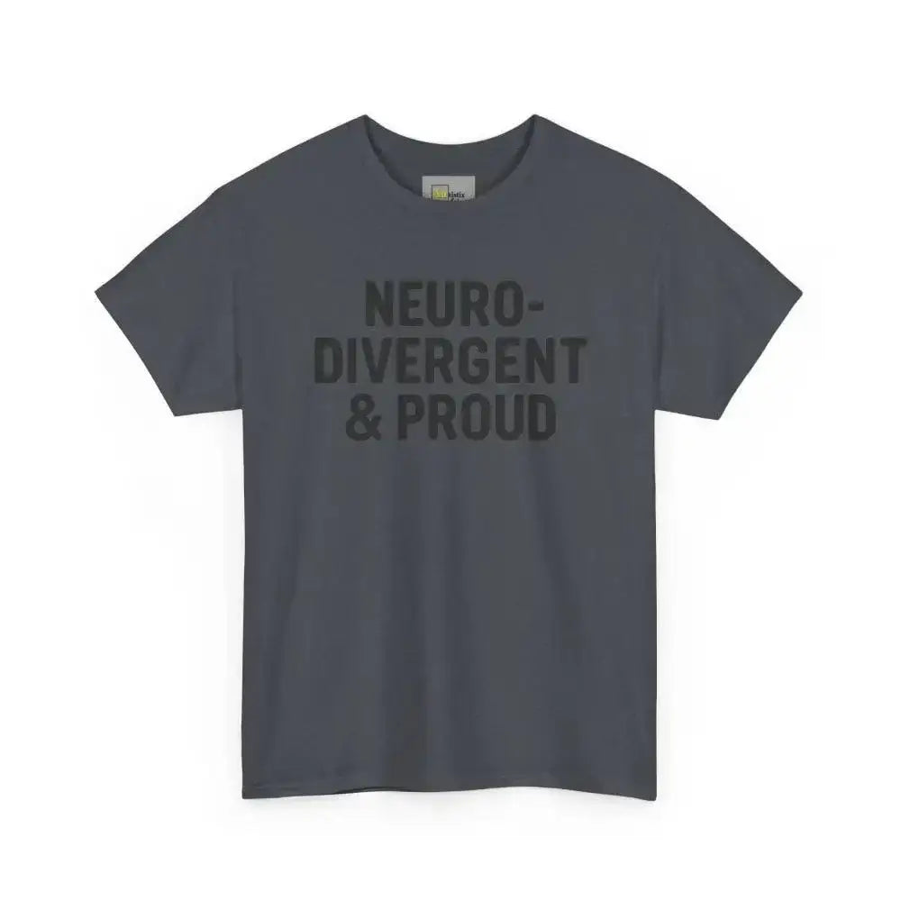 Neurodivergent & Proud - Heavy Cotton Tee - Unisex - Tweed / S - T-Shirt