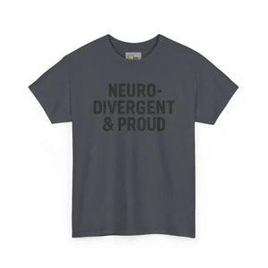 Neurodivergent & Proud - Heavy Cotton Tee - Unisex - Tweed / S - T-Shirt