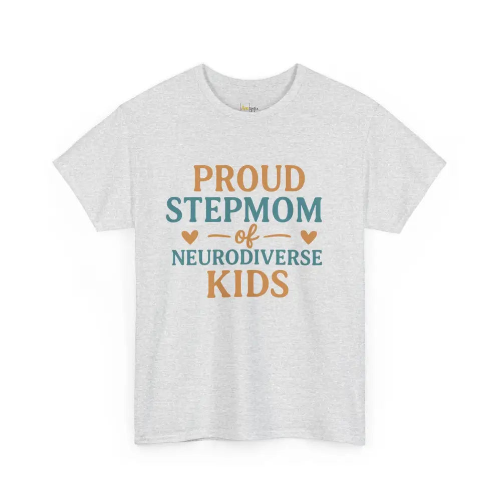 Proud Stepmom of Neurodiverse Kids - Heavy Cotton Tee - Unisex - Ash / S - T-Shirt